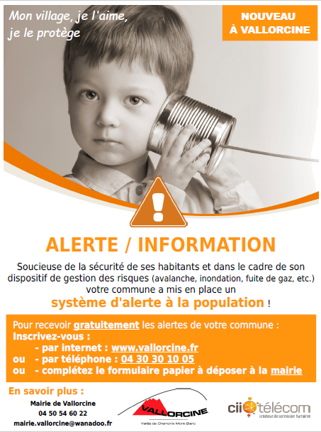 affiche système d'alerte